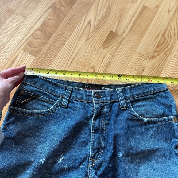 Ariat M4 Jeans Relaxed Boot Cut Mens 36x32 Blue Dark Wash Denim Pants 36 30 31 - Picture 9 of 16